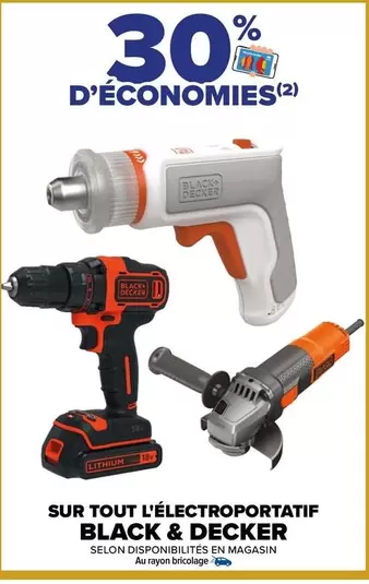 Black & Decker - Sur Tout L'électroportatif offre sur Carrefour Market