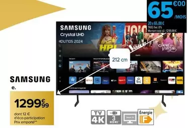 Samsung - Crystal Uhd offre à 1299,99€ sur Carrefour Market