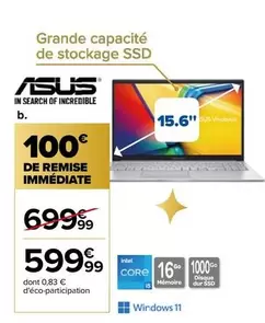 Asus - Grande Capacito De Stockage Ssd offre à 599,99€ sur Carrefour Market