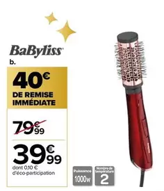 Babyliss - Machine, Burnson offre à 39,99€ sur Carrefour Market