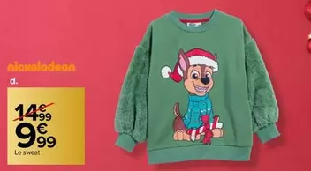 Nickelodeon - Sweat Garçon offre à 9,99€ sur Carrefour