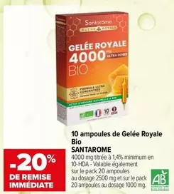 10 ampoules de gelee royale offre sur Carrefour