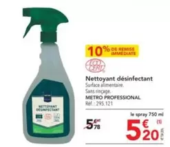 Metro -  Professional - Nettoyant Désinfectant offre à 5,2€ sur Metro