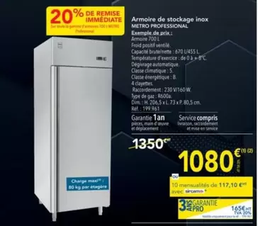 Metro -  Professional - Armoire De Stockage Inox offre à 1080€ sur Metro