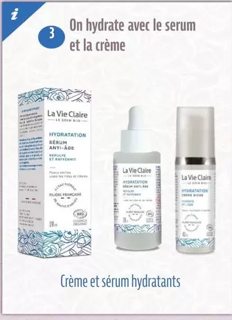 La vie claire - Crème Et Sérum Hydratants offre sur La Vie Claire