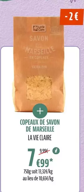 La vie claire - Copeaux De Savon De Marseille offre à 7,99€ sur La Vie Claire