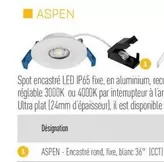 Spot Encastre Led Ip65 Fixe offre à 24,92€ sur Rexel