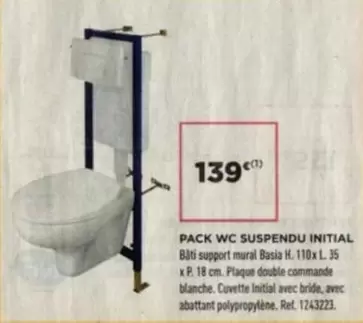 Pack Wc Suspendu Initial offre à 139€ sur Lapeyre