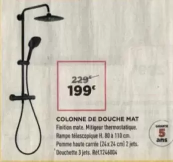 Colonne De Douche Mat offre à 199€ sur Lapeyre