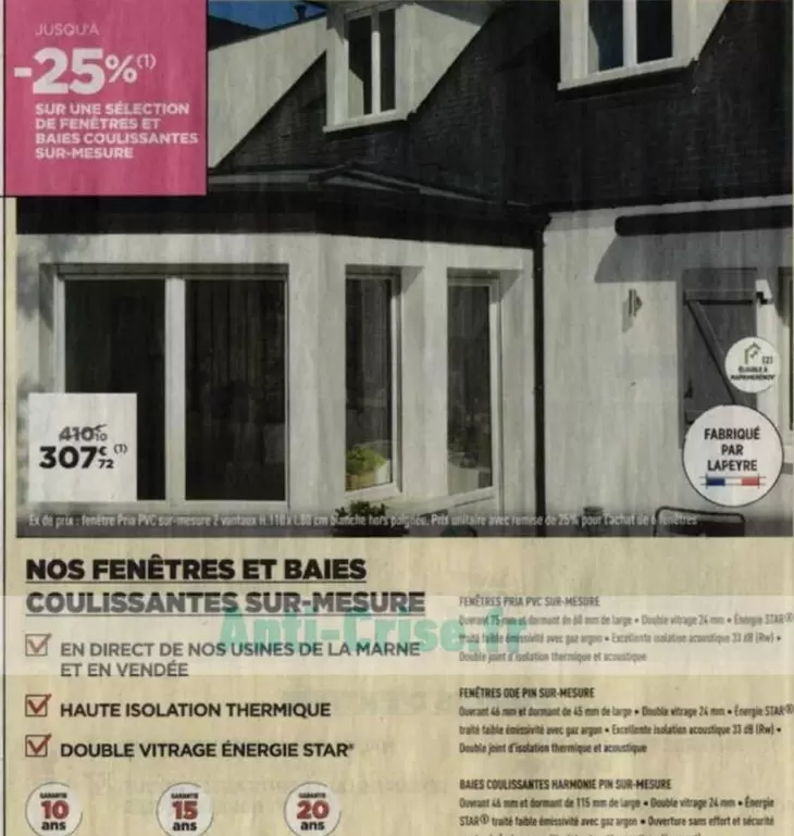 Lapeyre - Nos Fenêtres Et Baies Coulissantes Sur-mesure offre à 307,72€ sur Lapeyre