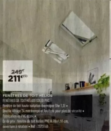 Fenêtres De Toit Helios offre à 211€ sur Lapeyre