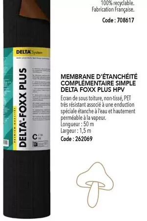 Delta Sylvania - Membrane D'etanchette Complémentaire Simple Delta Foxx Plus Hpv offre sur SAMSE