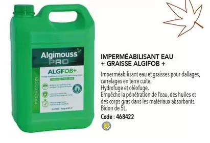 Imperméabilisant Eau + Graisse Algigob+ offre sur SAMSE