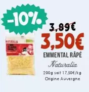 Naturalia - Emmental Râpé offre à 3,5€ sur Naturalia