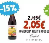 Kombucha Fruits Rouges offre à 2,05€ sur Naturalia