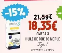 Omega 3 Huile De Foie De Morue offre à 18,35€ sur Naturalia