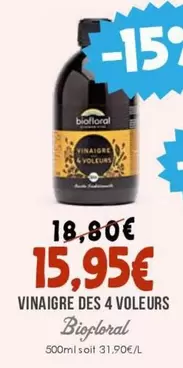 Vinaigre Des 4 Voleurs offre à 15,95€ sur Naturalia