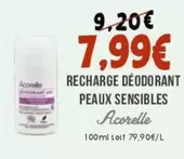 Recharge Deodorant Peaux Sensibles offre à 7,99€ sur Naturalia