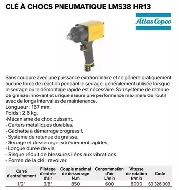 Clé À Chocs Pneumatique CP6763 offre sur Prolians