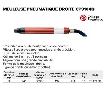 Optimum - Meuleuse pneumatique Droite CP9104Q offre sur Prolians