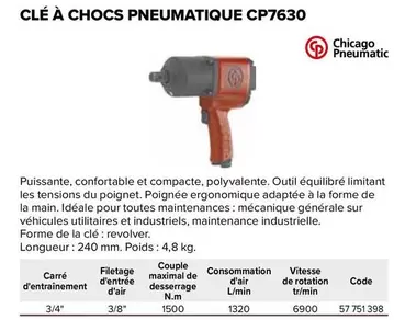 Chicago Pneumatic offre sur Prolians