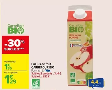 carrefour - pur jus de fruit bio