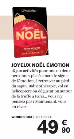 Wonderbox - Joyeux Noël Émotion offre à 49,9€ sur Carrefour City