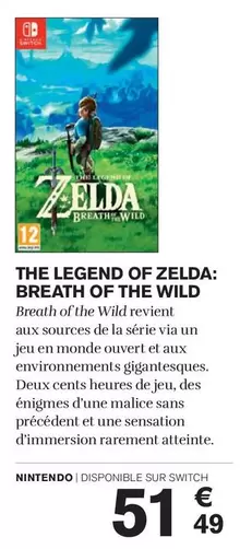 Nintendo - The Legend Of Zelda: Breath Of The Wild offre à 51,49€ sur Carrefour Market