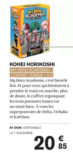 Ki-Oon - Kohei Horikoshi, My Hero Academia offre à 20,85€ sur Carrefour