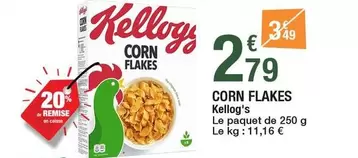 Kellogg's - Corn Flakes offre à 2,79€ sur Carrefour