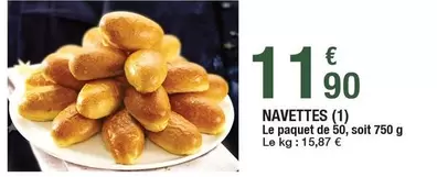 Navettes offre à 11,9€ sur Carrefour