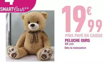 Peluche Ours offre à 19,99€ sur Carrefour