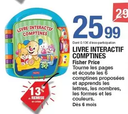 Pagès - Live Interactif Comptines offre à 25,99€ sur Carrefour