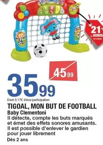 Clementoni - Mon But De Football offre à 35,99€ sur Carrefour