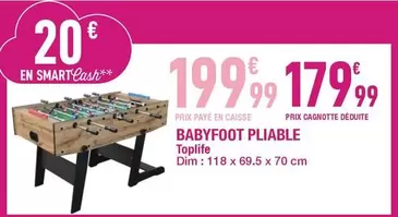 Toplife - Babyfoot Pliable offre à 199,99€ sur Carrefour