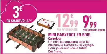 Carrefour - Mini Babyfoot En Bois offre à 12,99€ sur Carrefour