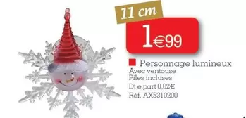 Personnage Lumineux offre à 1,99€ sur KANDY