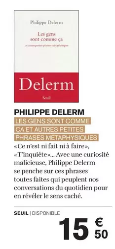 Delerm - Le Gense Soit Comme