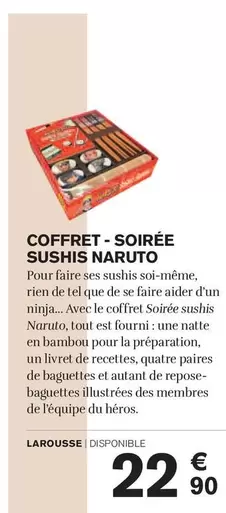 ninja - coffret soirée sushis naruto