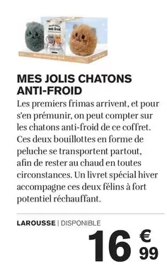 Larousse - Mes Jolis Chatons Anti-froid