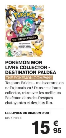 Pokemon Mon - Livre Collection- Destination Paldea