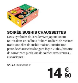 Soirée Sushis Chaussettes