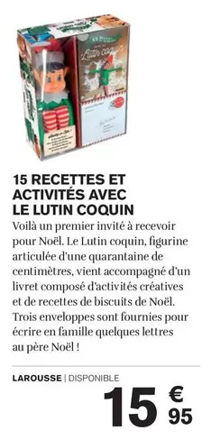 Larousse - 15 Recettes et Activités avec le Lutin Coquin