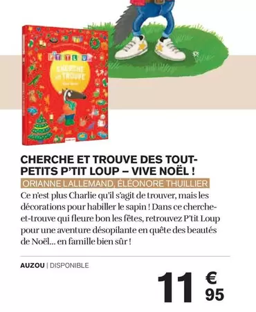 Auzou - Cherche Et Trouve P'tit Loup - Vive Noël : Un jeu d'observation pour les tout-petits