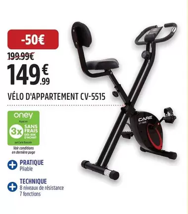 Vélo D'Appartement Cv-5515 offre à 149,99€ sur Intersport