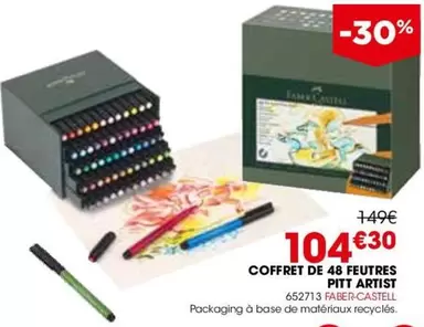 Faber-Castell - Coffret De 48 Feutres Pitt Artist offre à 104,3€ sur Rougier&Plé