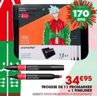 Trousse De 11 Promarker +1 Fineliner offre à 34,95€ sur Rougier&Plé