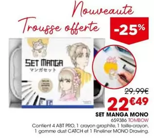 Tombow - Set Manga Mono offre à 22,49€ sur Rougier&Plé