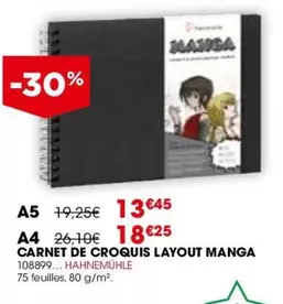 Croquis Layout Manga - A4 offre à 13,45€ sur Rougier&Plé