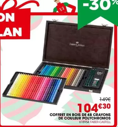 Faber-Castell - Coffret En Bois De 48 Crayons De Couleur Polychromes offre à 104,3€ sur Rougier&Plé